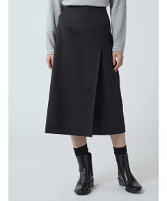 Aquascutum / アクアスキュータム ミニ・ひざ丈スカート | ラップデザイン セミフレアスカート