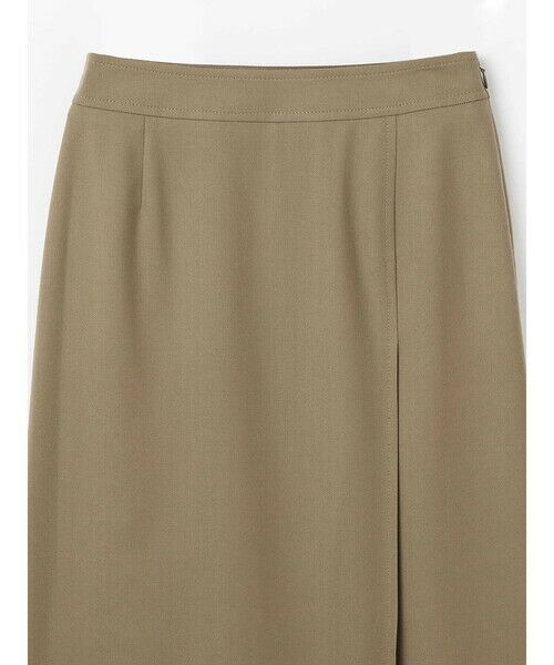 Aquascutum / アクアスキュータム ミニ・ひざ丈スカート | ラップデザイン セミフレアスカート | 詳細2