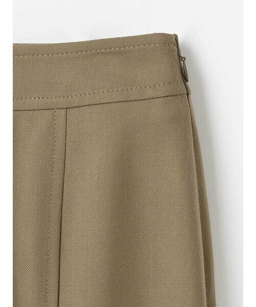 Aquascutum / アクアスキュータム ミニ・ひざ丈スカート | ラップデザイン セミフレアスカート | 詳細3