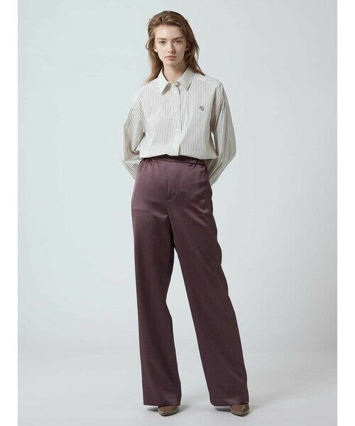 Aquascutum / アクアスキュータム その他パンツ | ヴィンテージサテン ワイドパンツ | 詳細1