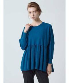 Aquascutum / アクアスキュータム ニット・セーター | ギャザーペプラムニット