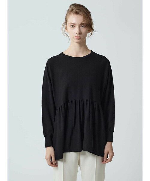 Aquascutum / アクアスキュータム ニット・セーター | ギャザーペプラムニット | 詳細6