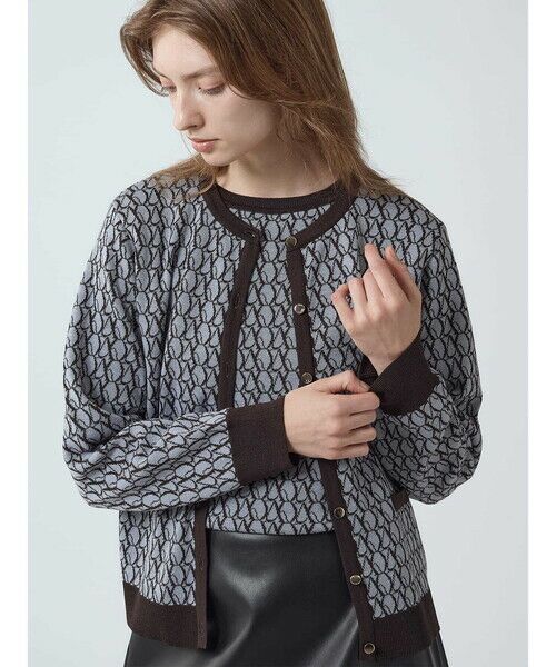 Aquascutum / アクアスキュータム ニット・セーター | 【アンサンブル対応】AQジャカードカーディガン | 詳細6