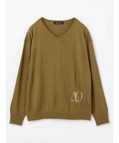 Aquascutum / アクアスキュータム ニット・セーター | AQジャカード Vネックニット