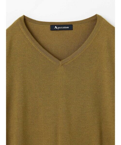 Aquascutum / アクアスキュータム ニット・セーター | AQジャカード Vネックニット | 詳細4