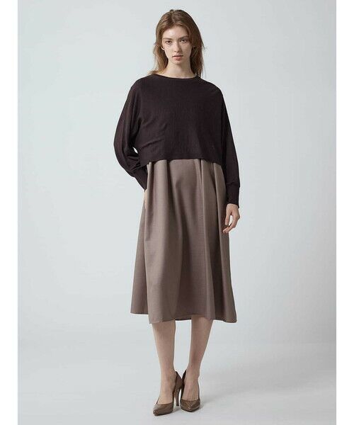 Aquascutum / アクアスキュータム ニット・セーター | ニットレイヤードワンピース | 詳細1