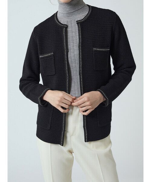 Aquascutum / アクアスキュータム ニット・セーター | ツイードニットジャケット | 詳細12