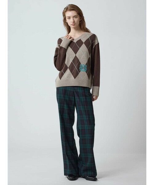 Aquascutum / アクアスキュータム ニット・セーター | カシミヤ混アーガイルニット | 詳細1