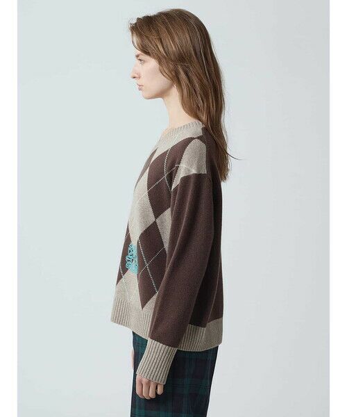 Aquascutum / アクアスキュータム ニット・セーター | カシミヤ混アーガイルニット | 詳細3