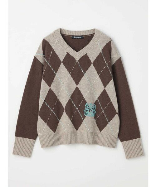 Aquascutum / アクアスキュータム ニット・セーター | カシミヤ混アーガイルニット | 詳細6
