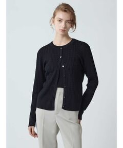 Aquascutum / アクアスキュータム ニット・セーター | 【アンサンブル対応】ミニケーブルカーディガン