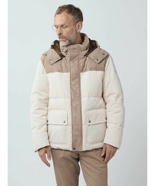 Aquascutum / アクアスキュータム ブルゾン | Combination Short Down Jacket | 詳細5