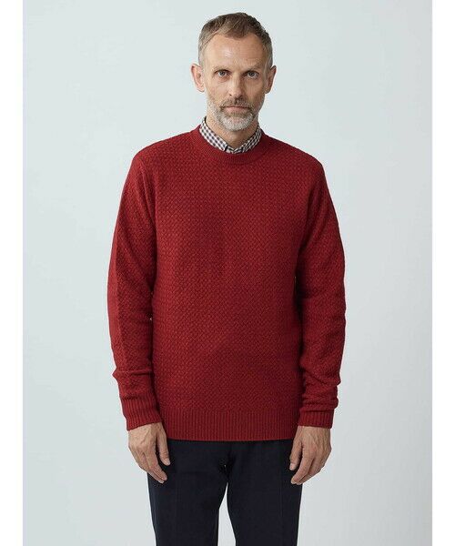Aquascutum / アクアスキュータム ニット・セーター | Basket-knitting crew-neck | 詳細2