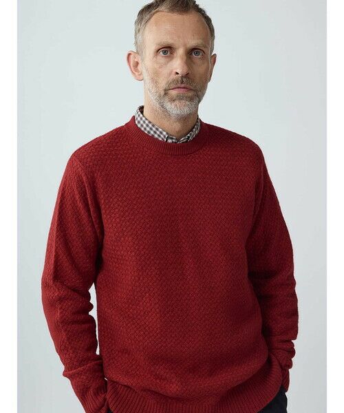 Aquascutum / アクアスキュータム ニット・セーター | Basket-knitting crew-neck | 詳細5