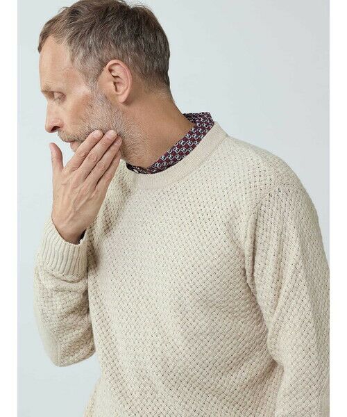 Aquascutum / アクアスキュータム ニット・セーター | Basket-knitting crew-neck | 詳細14