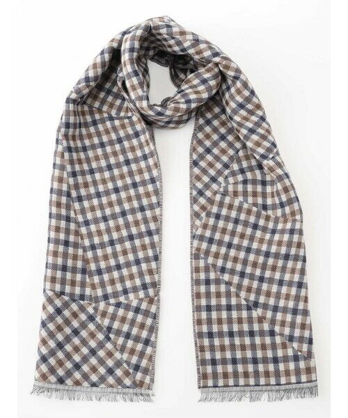Aquascutum / アクアスキュータム マフラー・ショール・スヌード・ストール | Crazy Pattern Club Checkストール | 詳細1
