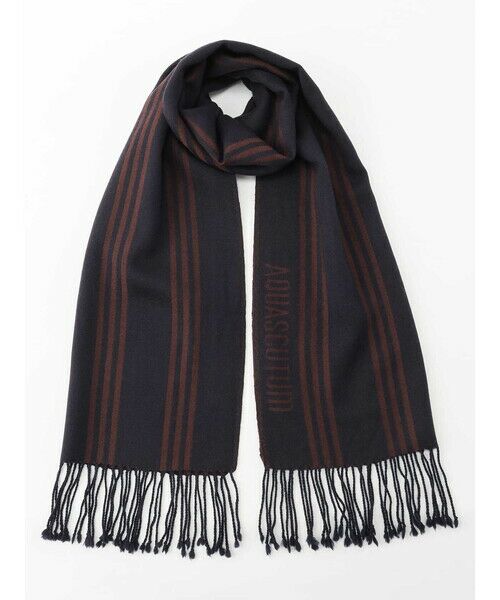 Aquascutum/アクアスキュータム TEC.3 Washable Wool マフラー ネイビー - Aquascutum/アクアスキュータム TEC.3 Washable Wool マフラー ネイビー -