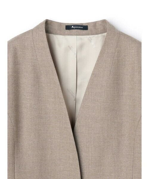 Aquascutum / アクアスキュータム テーラードジャケット | カシミヤ ストレッチ ノーカラーJK | 詳細2