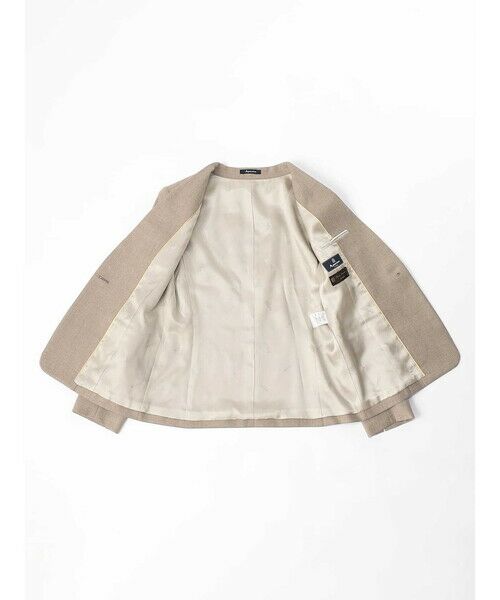 Aquascutum / アクアスキュータム テーラードジャケット | カシミヤ ストレッチ ノーカラーJK | 詳細5