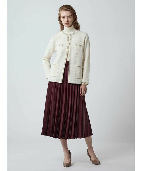 Aquascutum / アクアスキュータム ミニ・ひざ丈スカート | スエードプリーツスカート | 詳細5