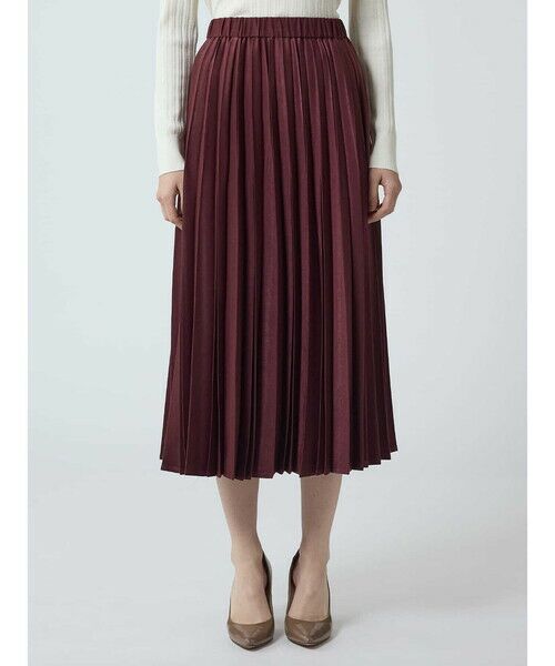 Aquascutum / アクアスキュータム ミニ・ひざ丈スカート | スエードプリーツスカート | 詳細6