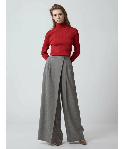 Aquascutum / アクアスキュータム その他パンツ | 【eclat掲載】ラップワイド ハウンドトゥース | 詳細1