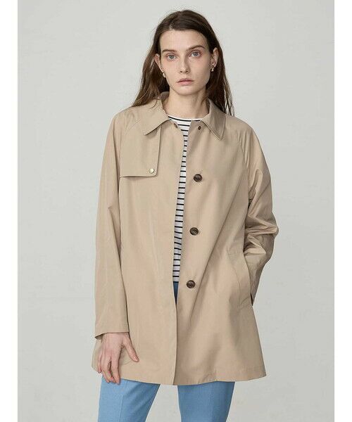 Aquascutum / アクアスキュータム その他アウター | SORELAタフタ Ａラインコート（ﾍﾞｰｼﾞｭ）