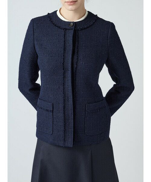 Aquascutum / アクアスキュータム テーラードジャケット | ラメブッチャーツィードジャケット（ﾈｲﾋﾞｰ）