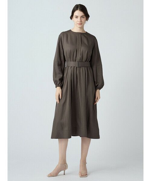 Aquascutum / アクアスキュータム ドレス | パフスリーブ ベルト付ドレス | 詳細1