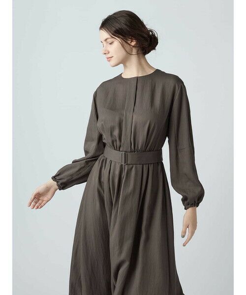 Aquascutum / アクアスキュータム ドレス | パフスリーブ ベルト付ドレス | 詳細5