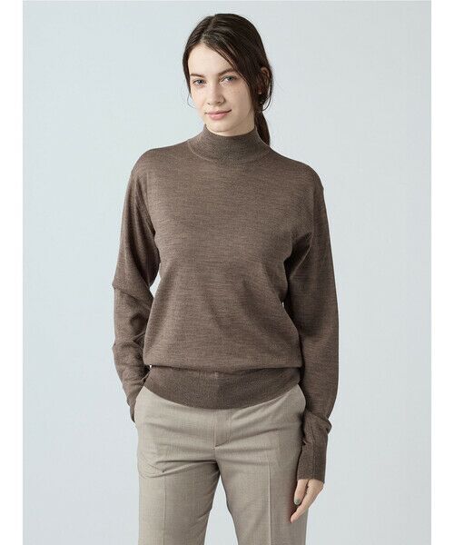 Aquascutum / アクアスキュータム ニット・セーター | JOHN SMEDLEYコラボニット（ﾌﾞﾗｳﾝ）