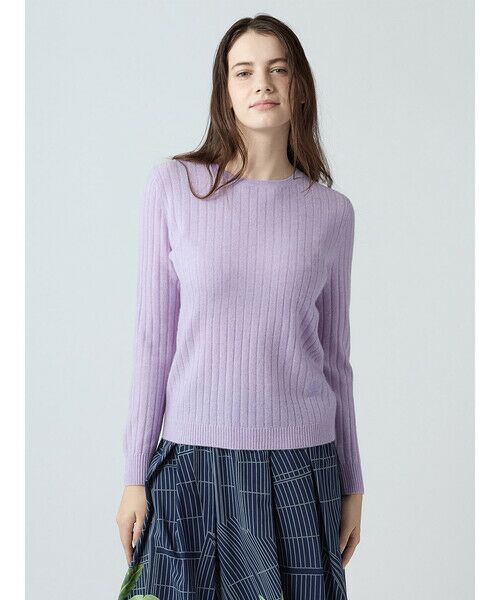 Aquascutum / アクアスキュータム ニット・セーター | CASHMEREリブニット（ﾗﾍﾞﾝﾀﾞｰ）