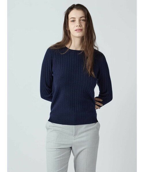 Aquascutum / アクアスキュータム ニット・セーター | CASHMEREリブニット（ﾈｲﾋﾞｰ）