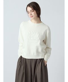 Aquascutum / アクアスキュータム ニット・セーター | クレスト刺繍 コットンニット