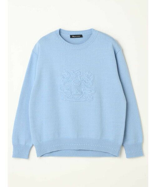Aquascutum / アクアスキュータム ニット・セーター | クレスト刺繍 コットンニット | 詳細2
