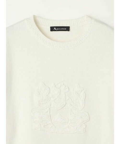 Aquascutum / アクアスキュータム ニット・セーター | クレスト刺繍 コットンニット | 詳細11