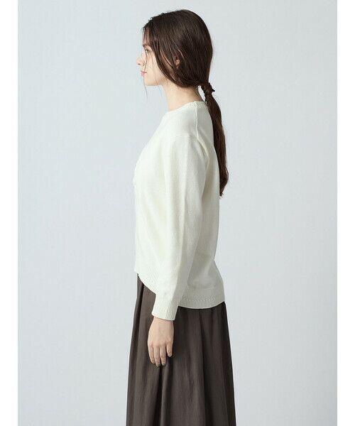 Aquascutum / アクアスキュータム ニット・セーター | クレスト刺繍 コットンニット | 詳細6