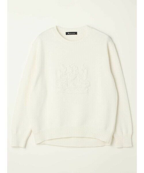 Aquascutum / アクアスキュータム ニット・セーター | クレスト刺繍 コットンニット | 詳細9