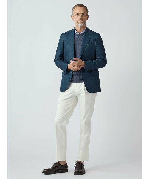 Aquascutum / アクアスキュータム テーラードジャケット | Silk Blended Hopsack Jacket | 詳細1