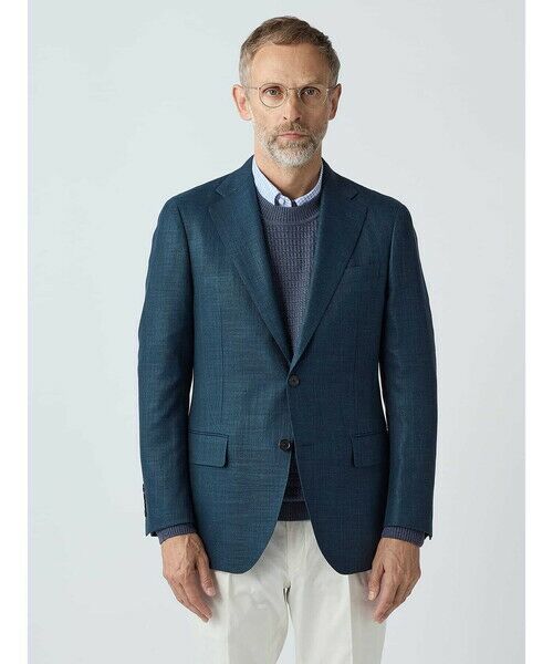 Aquascutum / アクアスキュータム テーラードジャケット | Silk Blended Hopsack Jacket | 詳細2