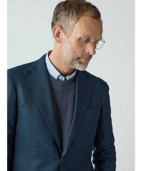 Aquascutum / アクアスキュータム テーラードジャケット | Silk Blended Hopsack Jacket | 詳細6