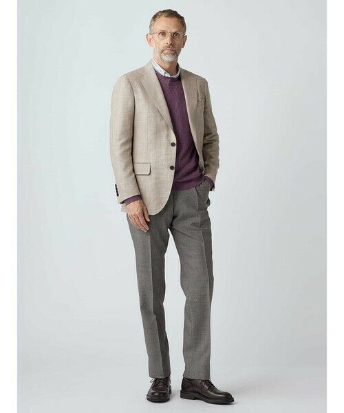 Aquascutum / アクアスキュータム テーラードジャケット | Silk Blended Hopsack Jacket | 詳細13