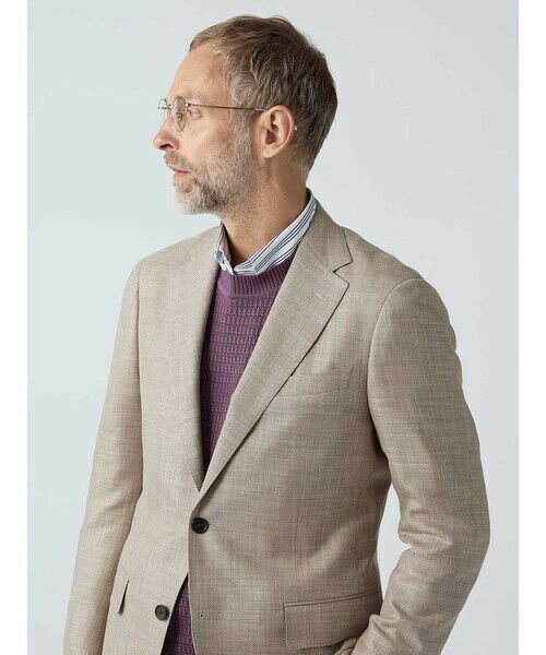 Aquascutum / アクアスキュータム テーラードジャケット | Silk Blended Hopsack Jacket | 詳細14