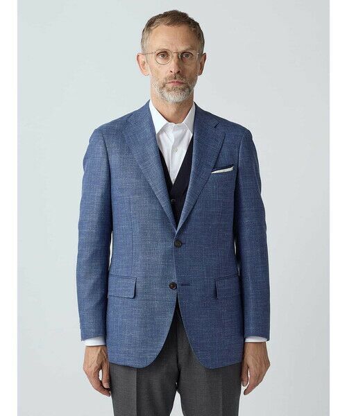 Aquascutum / アクアスキュータム テーラードジャケット | Wool Silk Linen Hopsack Jacket | 詳細2