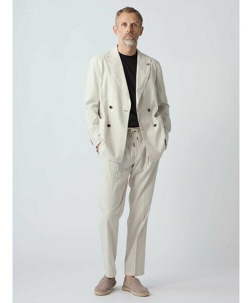 Aquascutum / アクアスキュータム テーラードジャケット | TEC.3 Pencil Stripe Double-Breasted Jacket | 詳細1