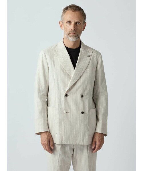 Aquascutum / アクアスキュータム テーラードジャケット | TEC.3 Pencil Stripe Double-Breasted Jacket | 詳細2