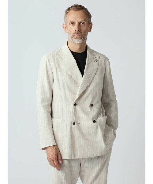 Aquascutum / アクアスキュータム テーラードジャケット | TEC.3 Pencil Stripe Double-Breasted Jacket | 詳細5