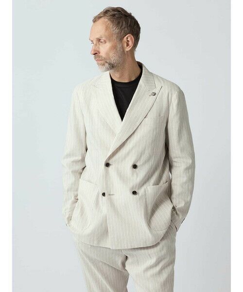 Aquascutum / アクアスキュータム テーラードジャケット | TEC.3 Pencil Stripe Double-Breasted Jacket | 詳細6