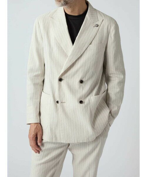 Aquascutum / アクアスキュータム テーラードジャケット | TEC.3 Pencil Stripe Double-Breasted Jacket | 詳細7