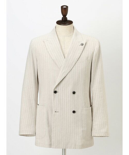 Aquascutum / アクアスキュータム テーラードジャケット | TEC.3 Pencil Stripe Double-Breasted Jacket | 詳細8